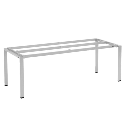 Bordunderstell Float 220x95 cm aluminium sølv forfra