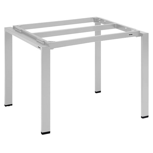 Bordunderstell Float 95x95 cm aluminium sølv forfra
