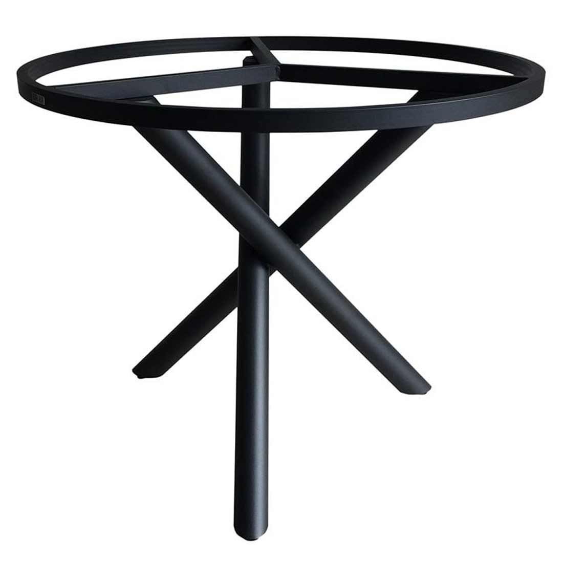 Bordunderstell Mikado Ø90 cm aluminium - Zebra sett forfra