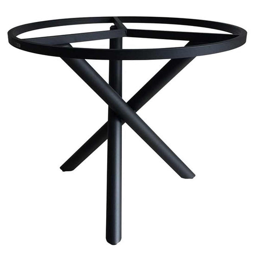 Bordunderstell Mikado Ø90 cm aluminium - Zebra sett forfra