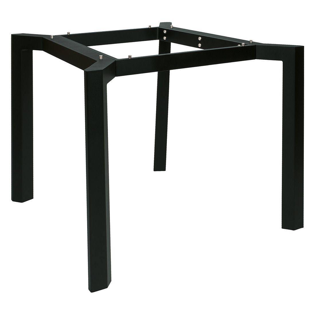 Bordunderstell Penta 90x90 cm aluminium svart matt forside