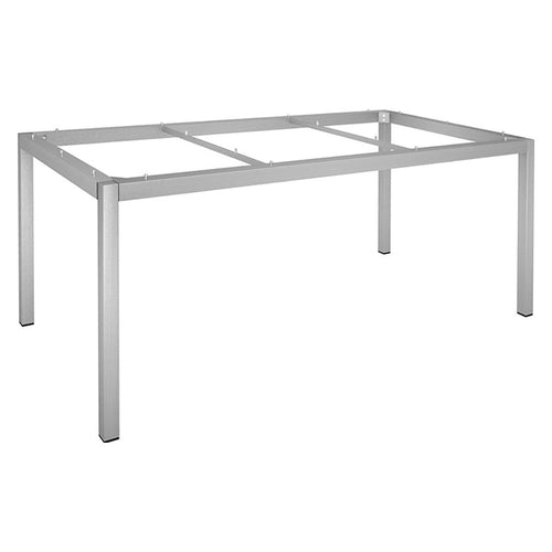 Bordunderstell rustfritt stål 200x100 cm sølv - Stern forfra