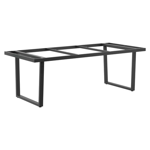 Bordunderstell rustfritt stål 220x100 cm antrasitt fra front