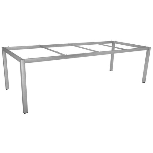 Bordunderstell rustfritt stål 250x100 cm sølv - Stern forfra