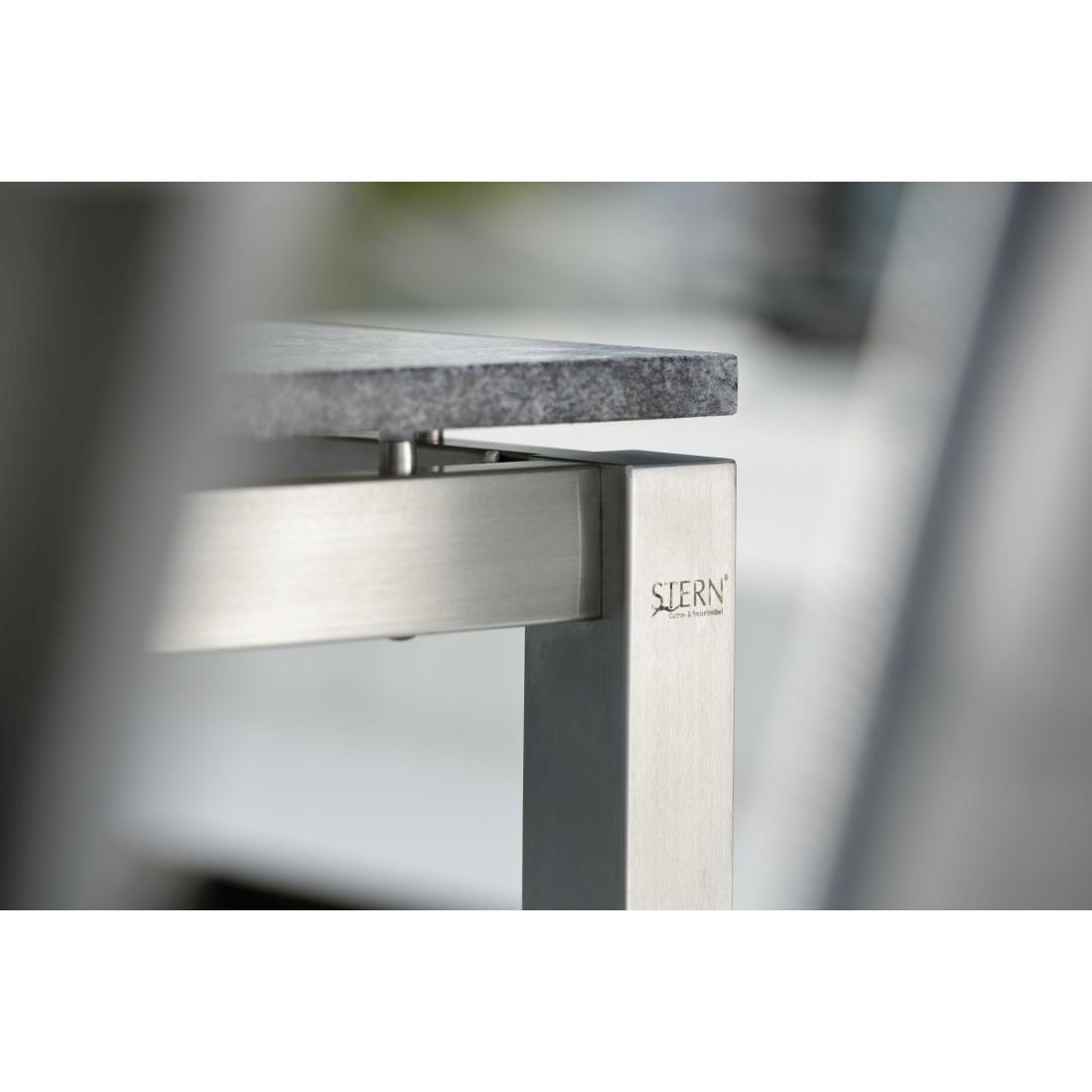 Bordunderstell rustfritt stål 250x100 cm sølv - Stern
