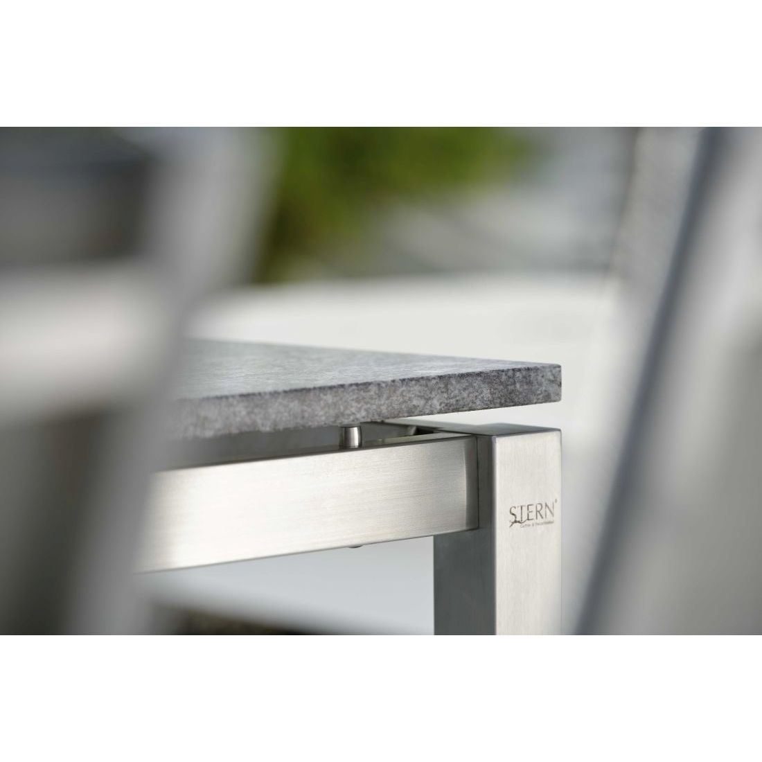 Bordunderstell rustfritt stål 250x100 cm sølv - Stern
