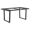 Bordunderstell rustfritt stål antrasitt 160x90 cm - OUTLIV forfra