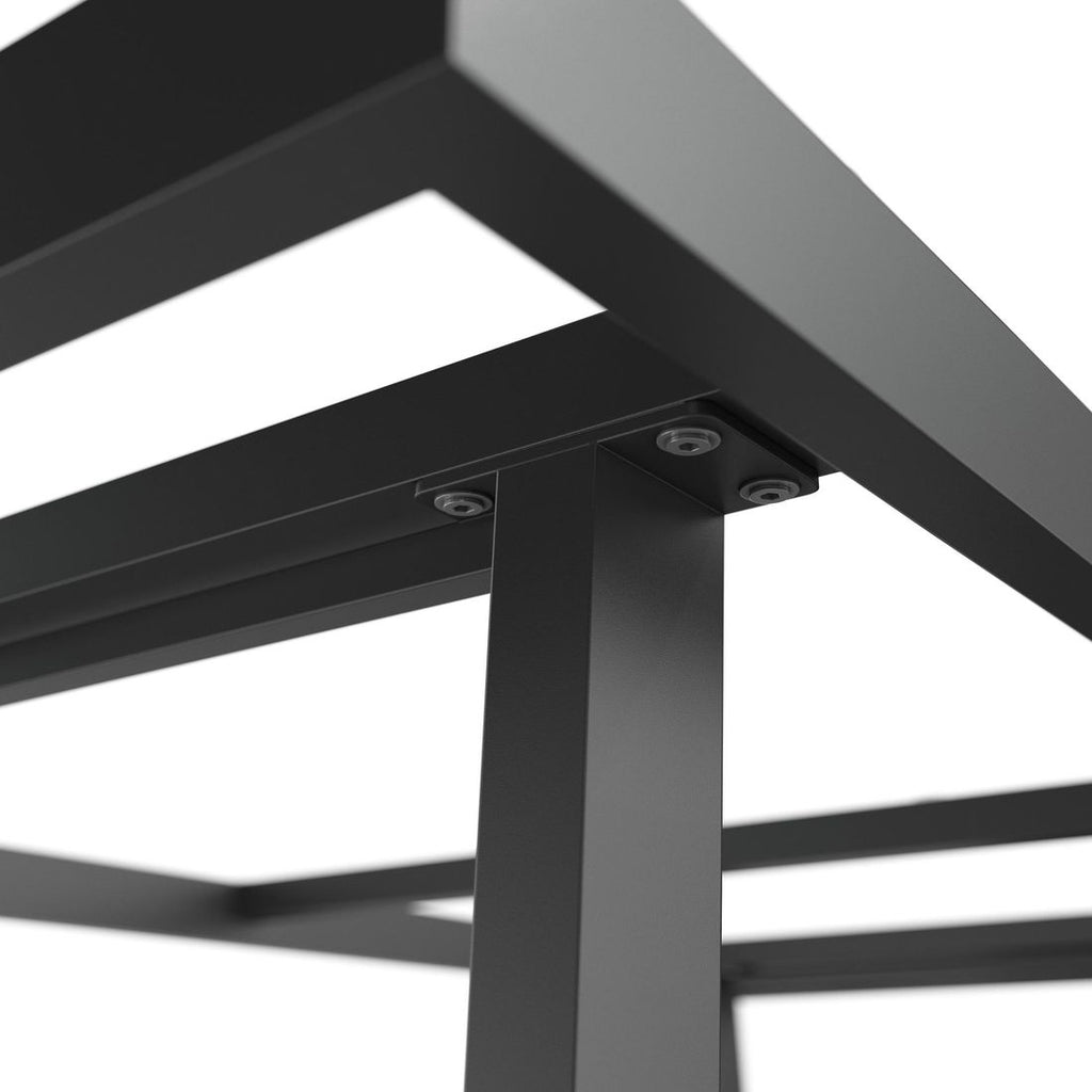 Bordunderstell rustfritt stål antrasitt 160x90 cm - OUTLIV sett fra siden