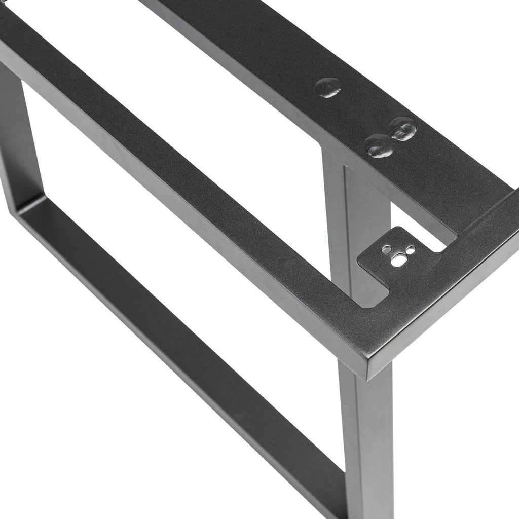 Montert Bordunderstell Skate 91x91 cm aluminium antrasitt på terrasse