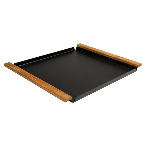 Brett 48x40 cm aluminium/teak - Stern sett forfra