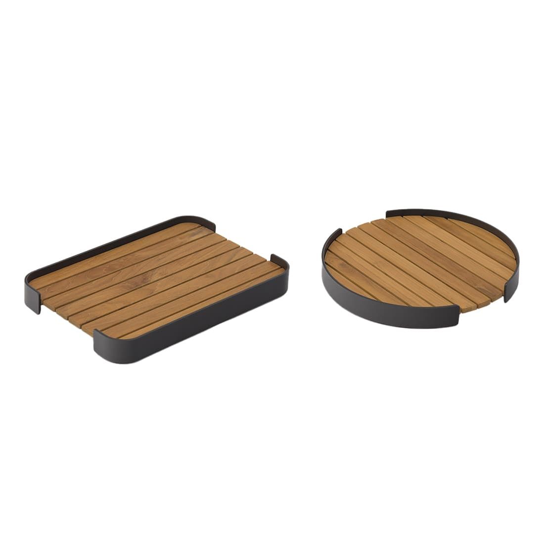 Brett Carry aluminium/teak 48x32,5 cm Zebra bakside