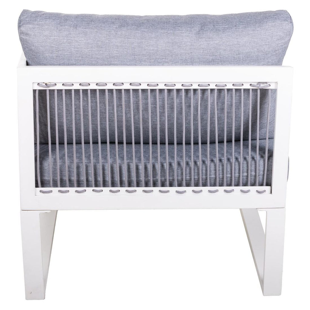 Loungesett Oscar aluminium/polypropylen hvit/grå - OUTLIV.