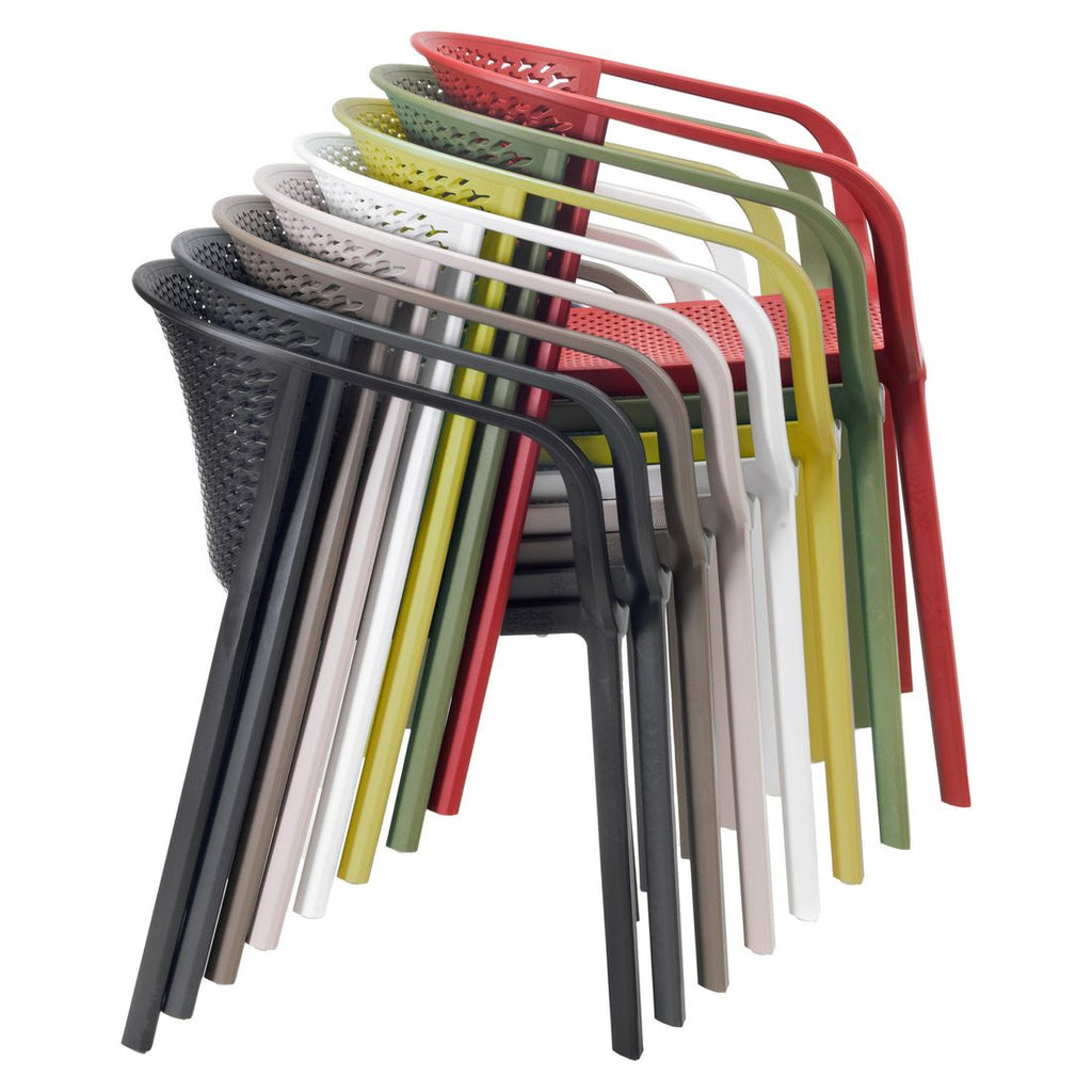 Stabelstol ute Gianet plast 48x57 cm mørkegrå - Gaber