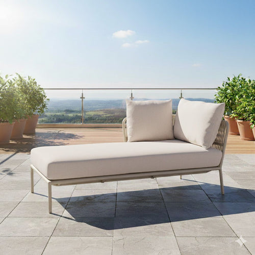 Chaiselongue lounge Romy aluminium tau 90x166 cm side