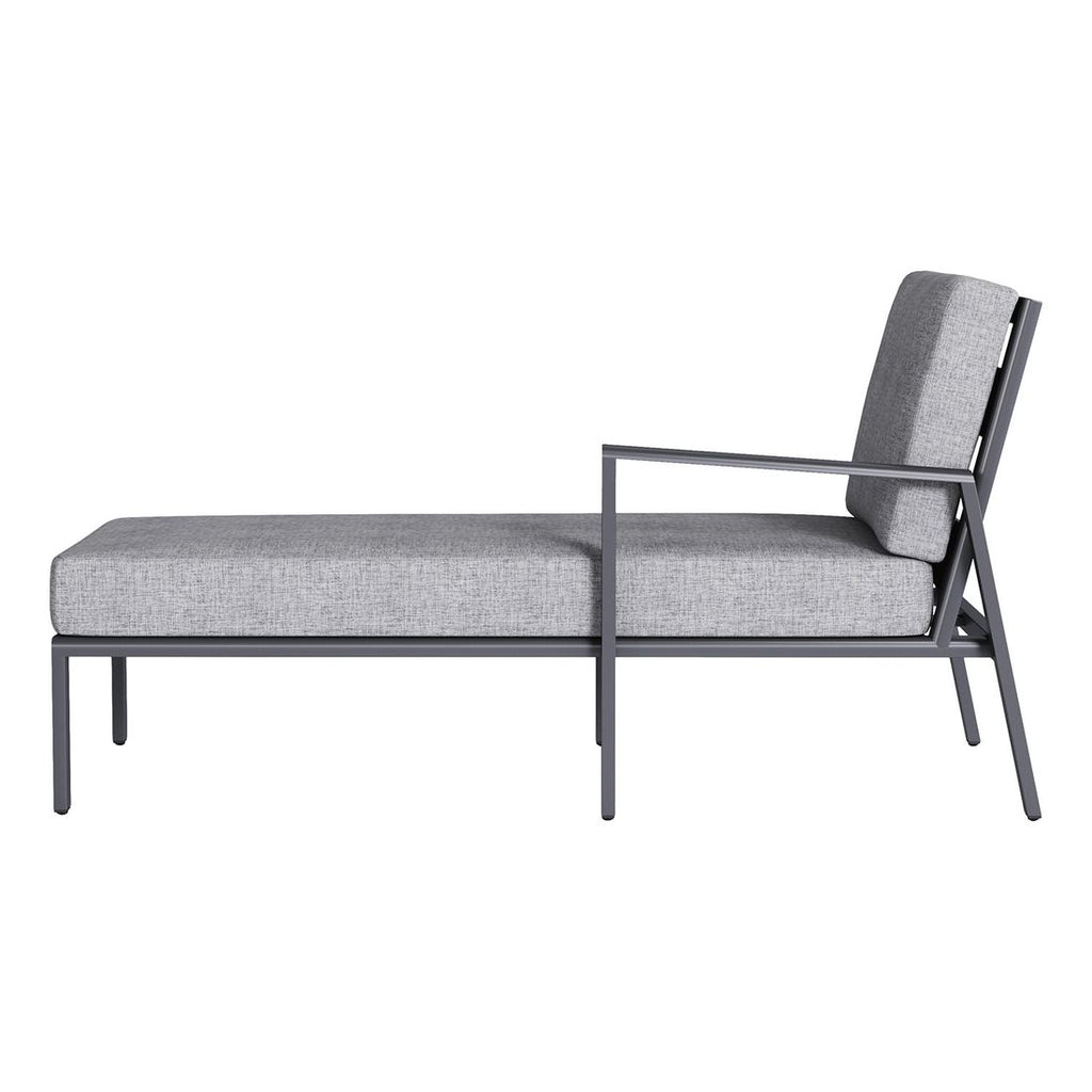 Montert Chaiselongue lounge Zenith aluminium/olefin 89x181 cm i uterom