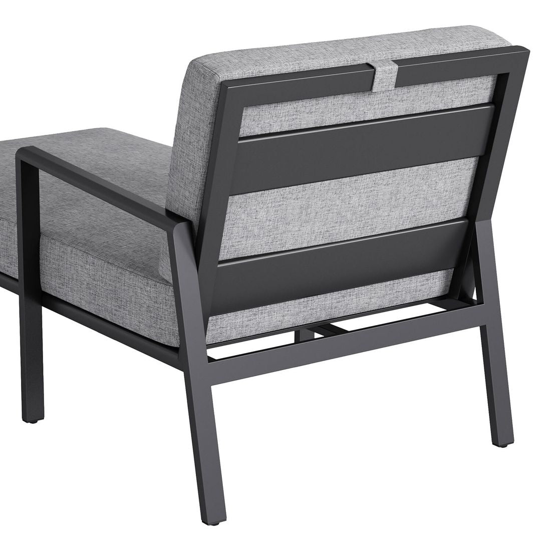 Nærbilde av Olefin stoff på Chaiselongue lounge Zenith aluminium/olefin 89x181 cm