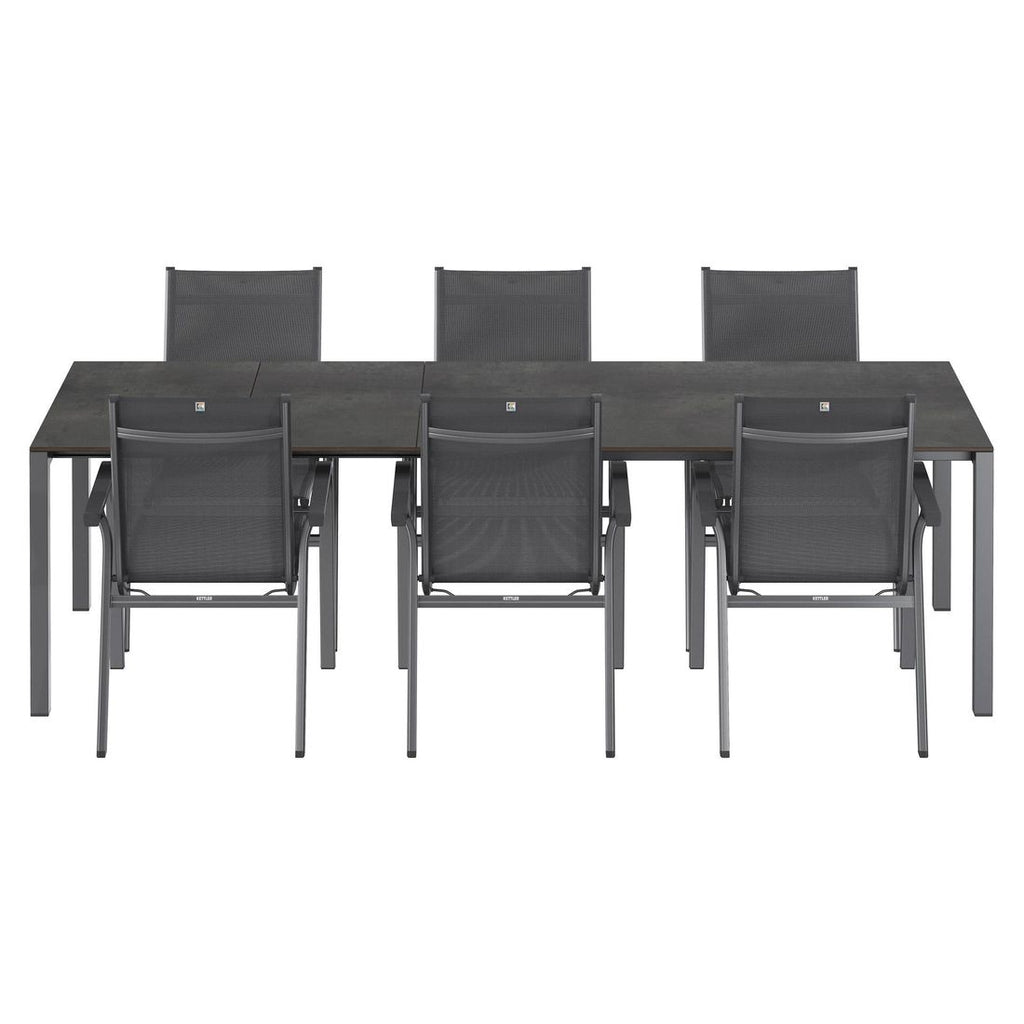 Hagemøbelsett Basic Plus 6 plasser, aluminium - Kettler