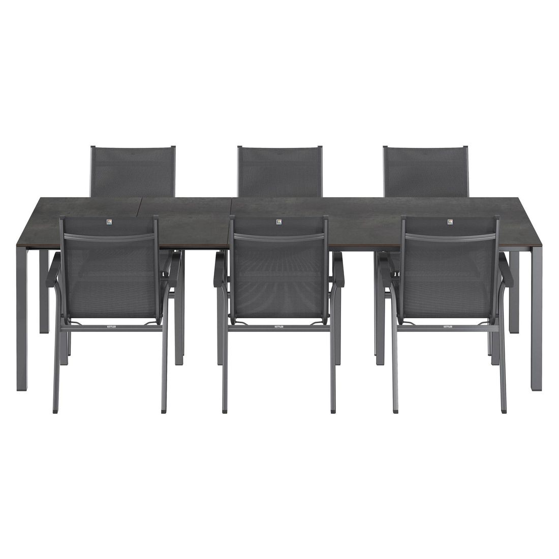 Hagemøbelsett Basic Plus 6 plasser, aluminium - Kettler