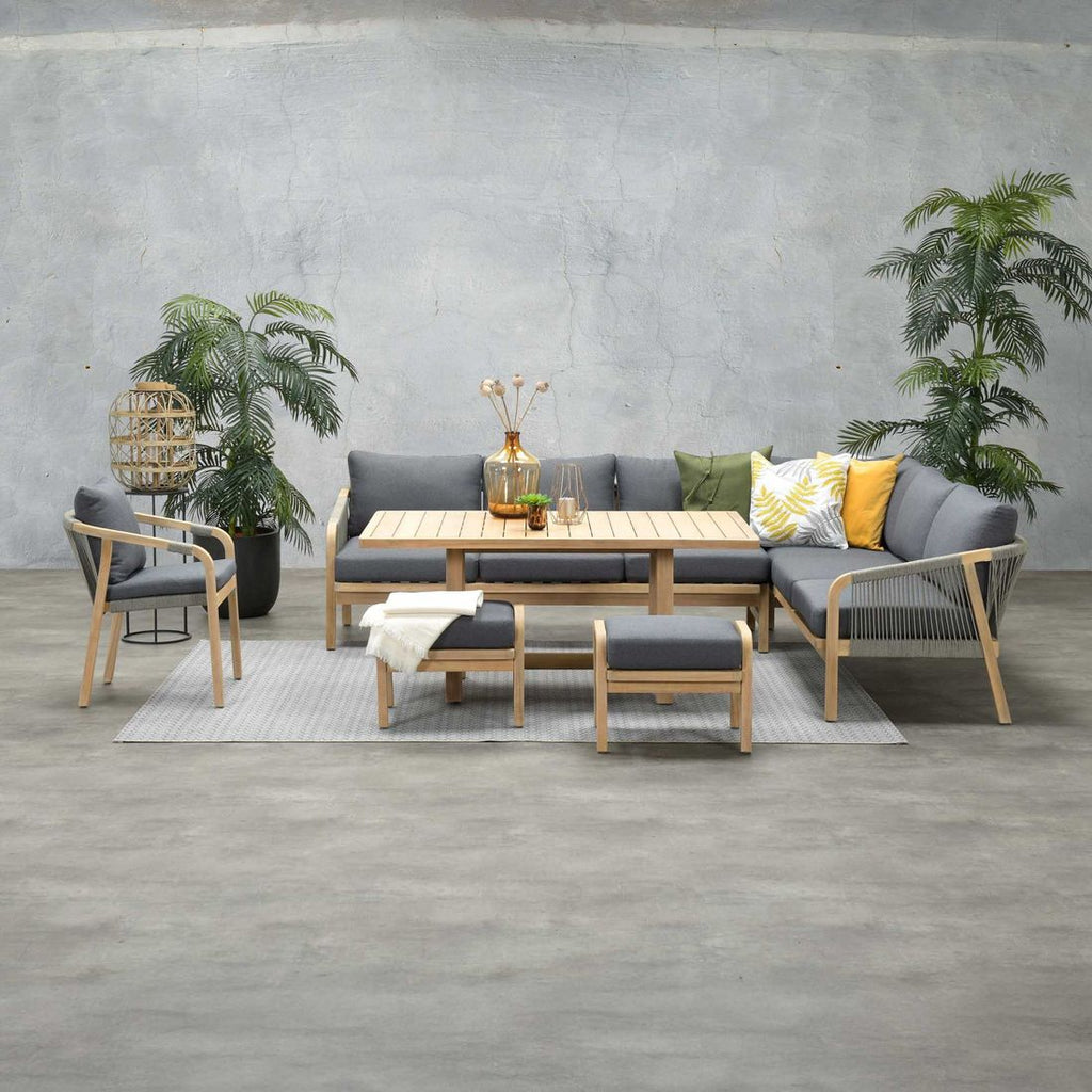 Spise-loungesett Santos akasie/tau 150x90 cm - Garden Impressions
