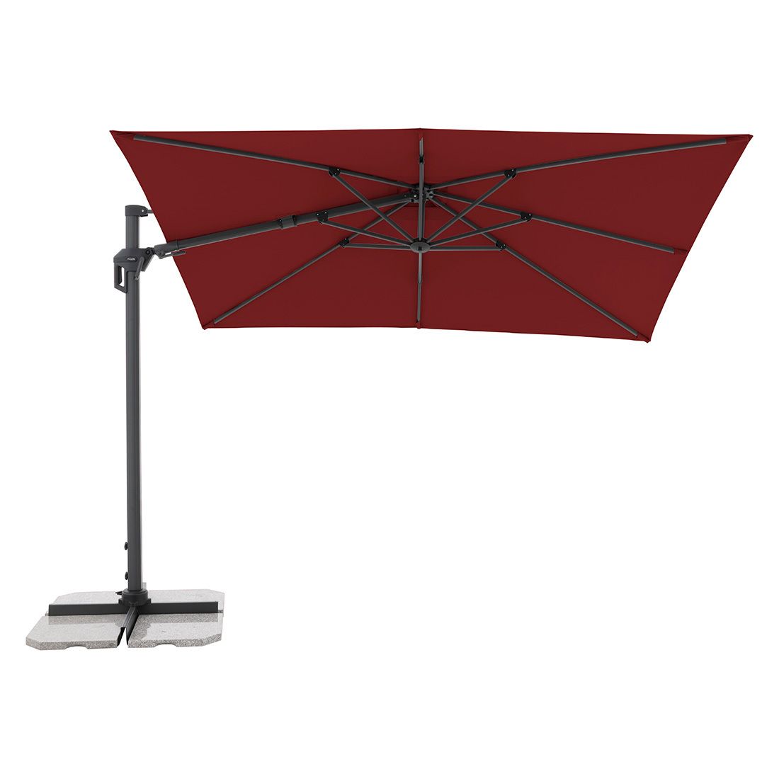 Fritthengende parasoll Active Green Edition 310x210 cm bordeaux - Doppler
