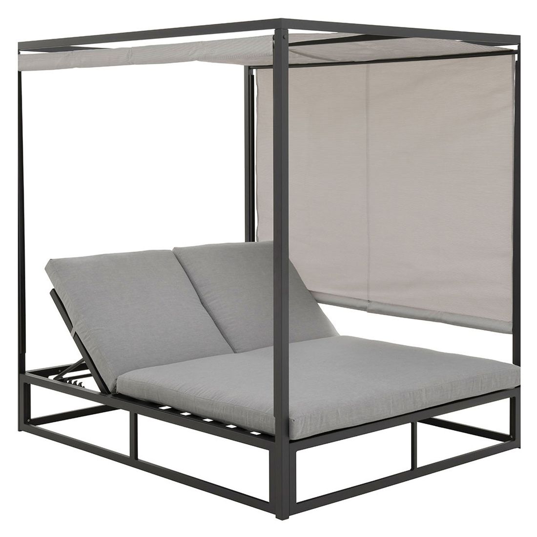 Daybed Anzio aluminium 162x200 cm antrasitt på hage