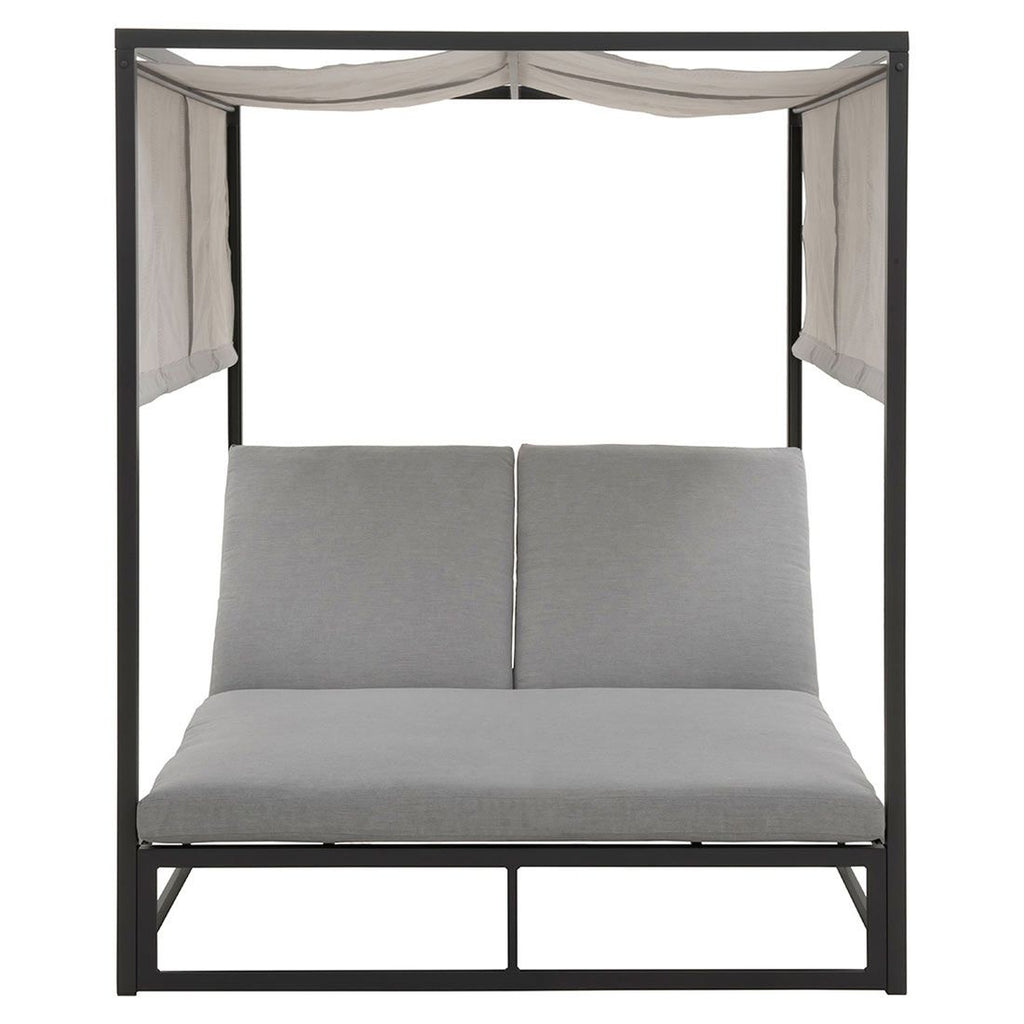 Daybed Anzio aluminium 162x200 cm antrasitt montert på terrasse