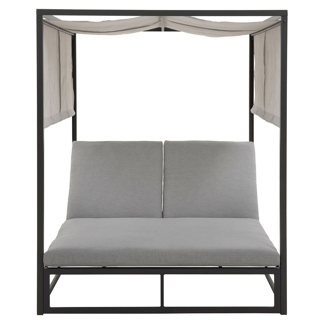 Daybed Anzio aluminium 162x200 cm antrasitt montert på terrasse