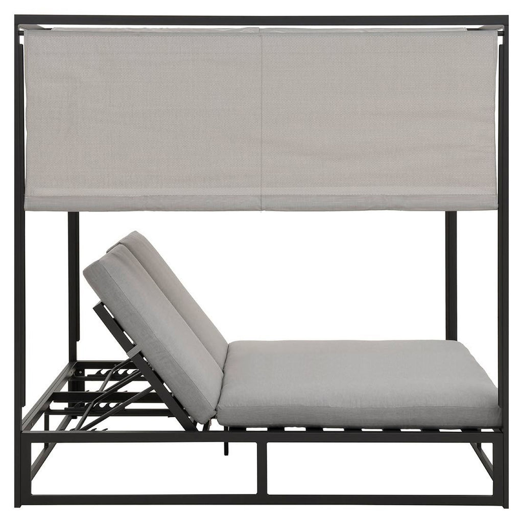 Daybed Anzio aluminium 162x200 cm antrasitt ryggstøtte justering