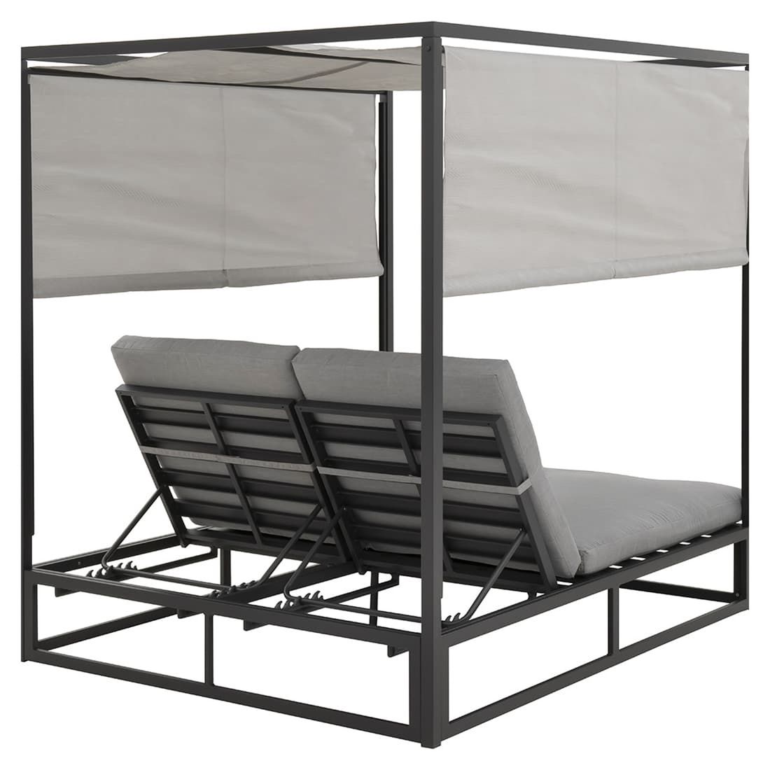 Daybed Anzio aluminium 162x200 cm antrasitt puslet detalj