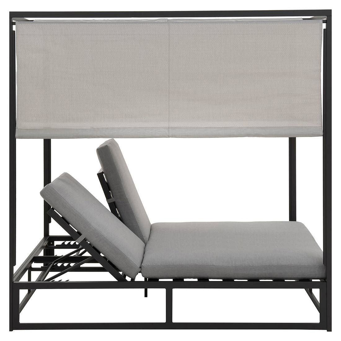 Daybed Anzio aluminium 162x200 cm antrasitt sett fra siden