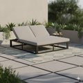 Daybed Anzio justerbar aluminium 162x200 cm - OUTLIV forfra