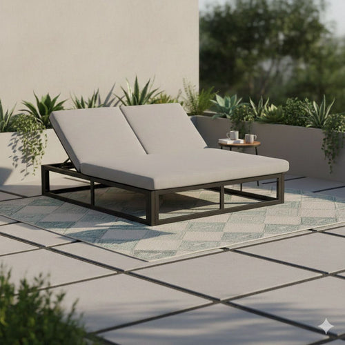 Daybed Anzio justerbar aluminium 162x200 cm - OUTLIV forfra