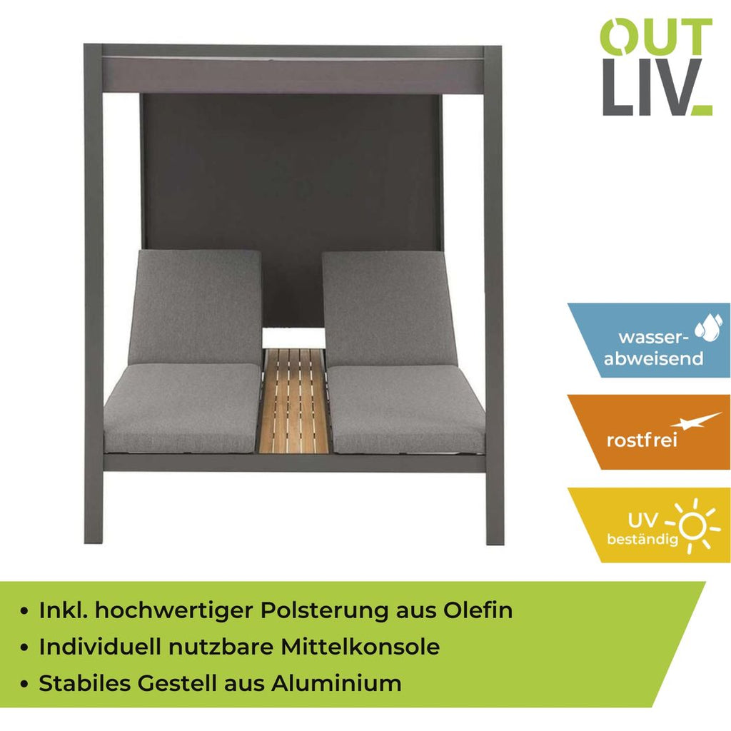Daybed Arezzo aluminium/olefin 160x210 cm - OUTLIV.