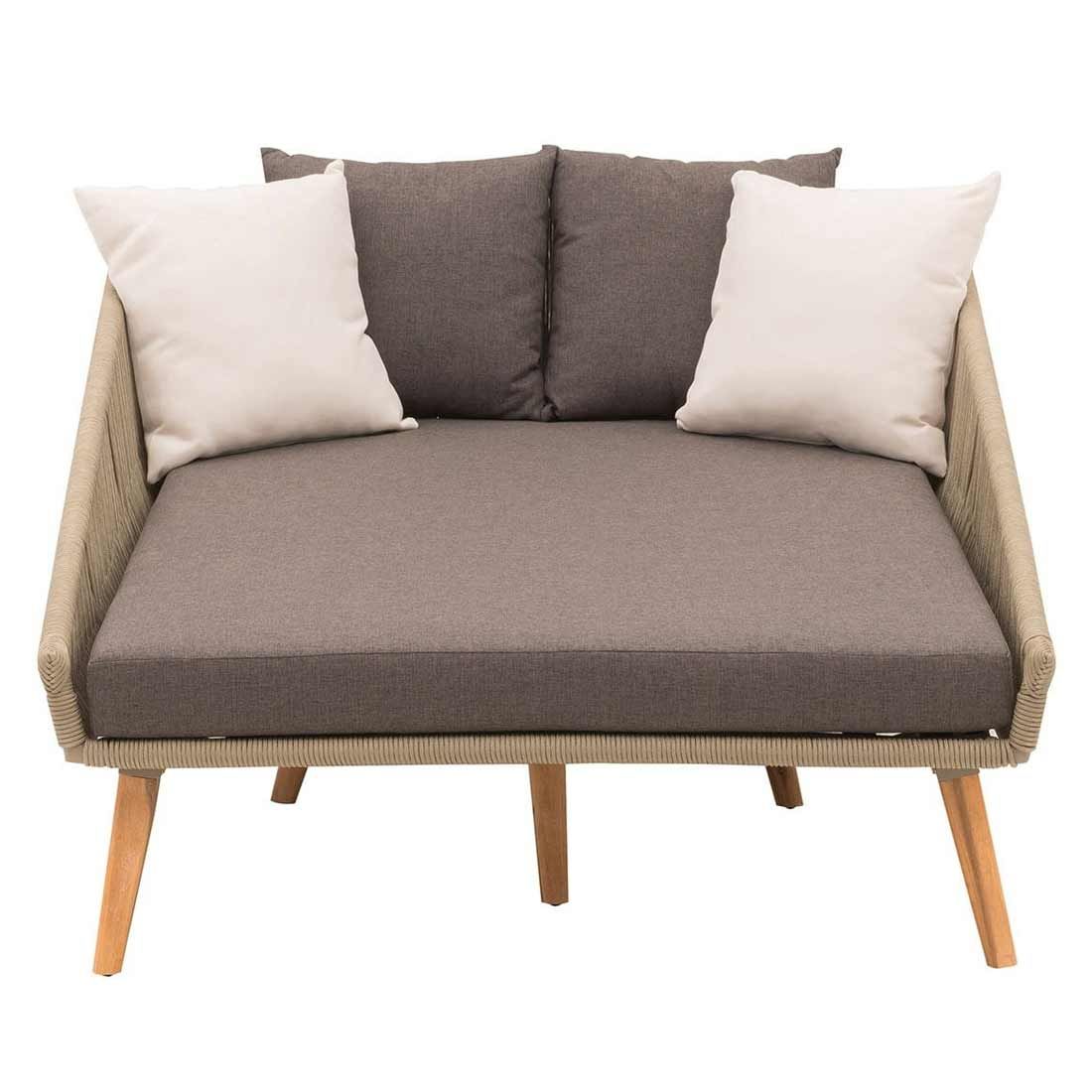 Daybed Avarua akasie/polypropylen 126x160 cm detalj rope materiale