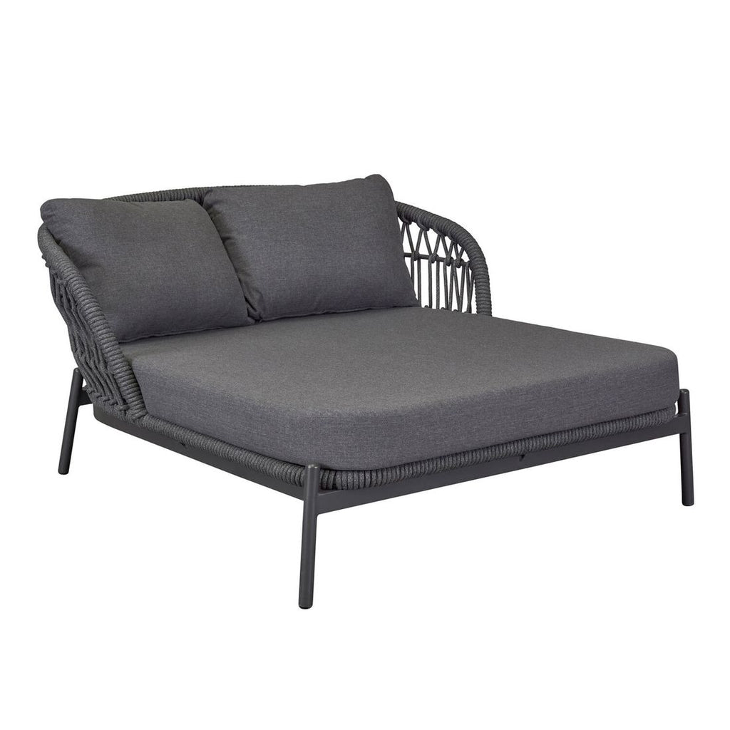 Daybed Bari aluminium tau 148x164 cm antrasitt bakside