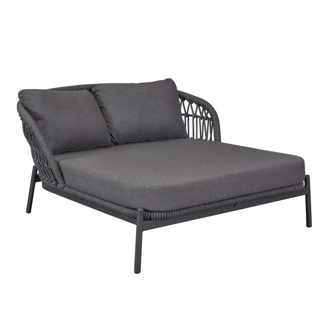 Daybed Bari aluminium tau 148x164 cm antrasitt bakside