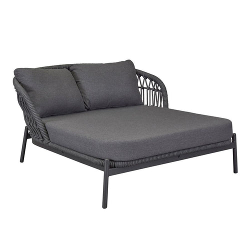 Daybed Bari aluminium tau 148x164 cm antrasitt bakside