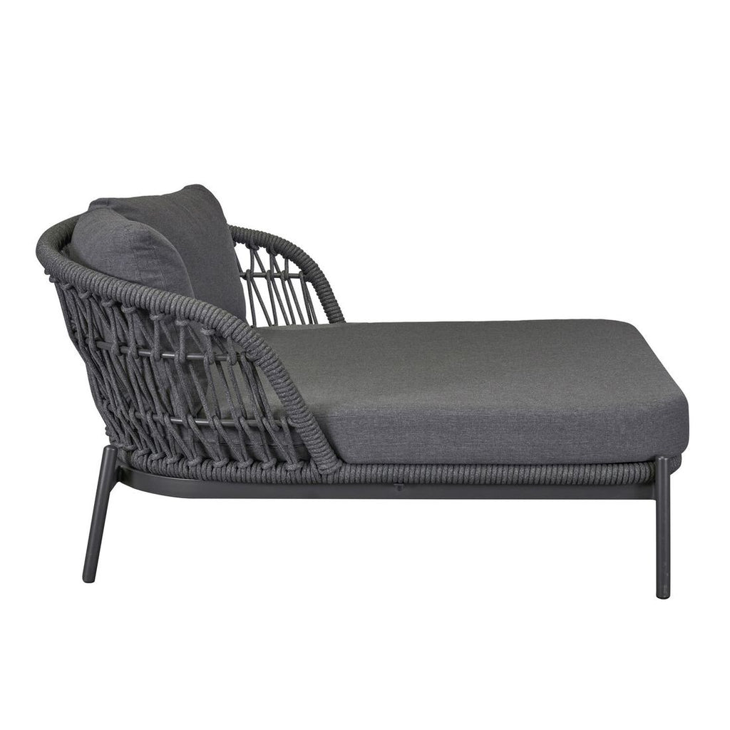 Daybed Bari aluminium tau 148x164 cm antrasitt nærbilde av stoff