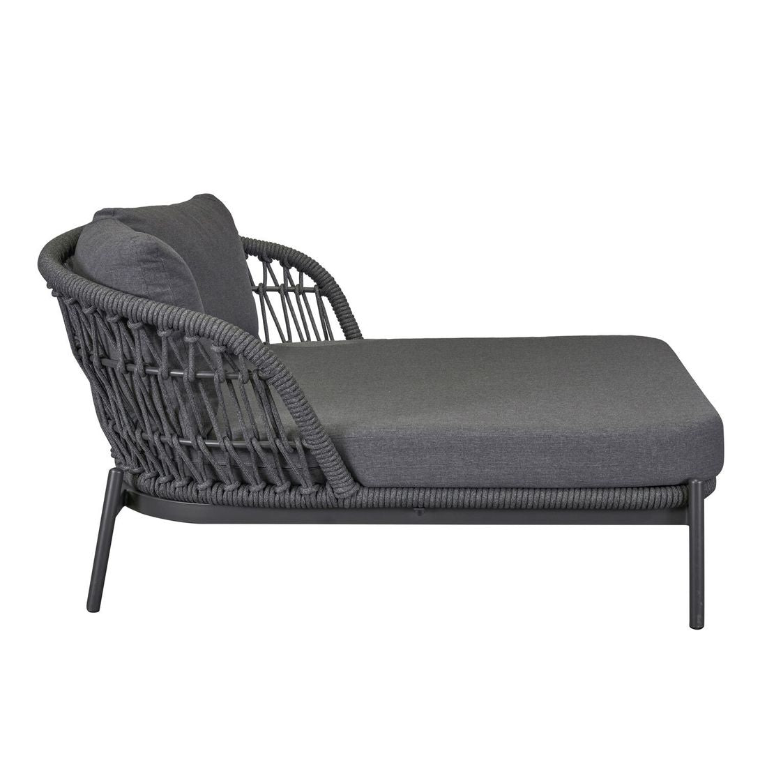 Daybed Bari aluminium tau 148x164 cm antrasitt nærbilde av stoff