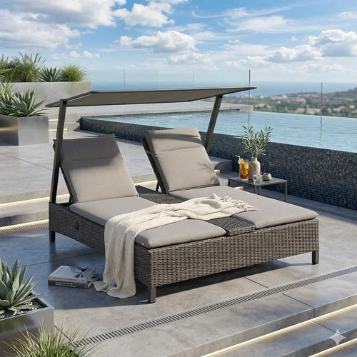 Daybed Corido justerbar flettverk aluminium forfra