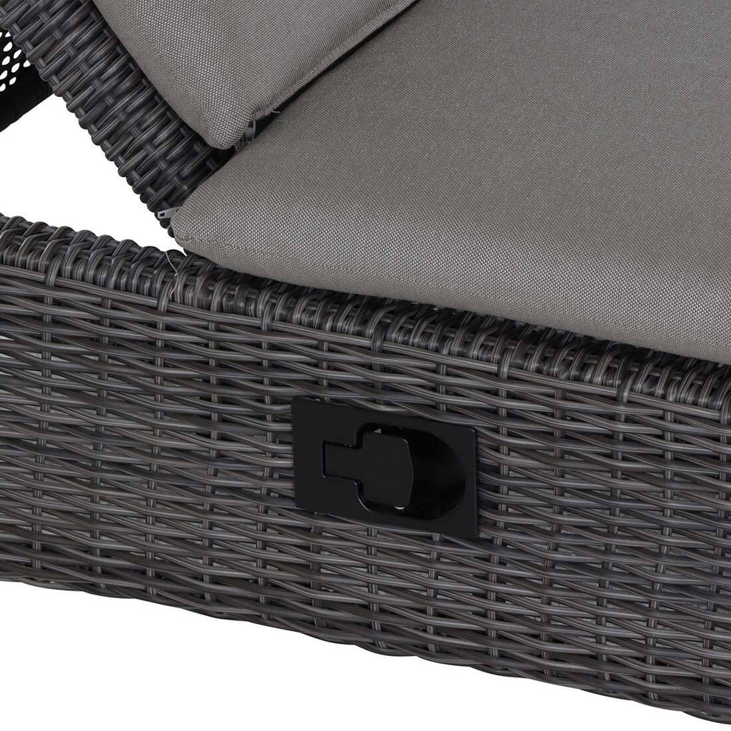 Daybed Corido justerbar flettverk aluminium justerbar ryggstøtte funksjon
