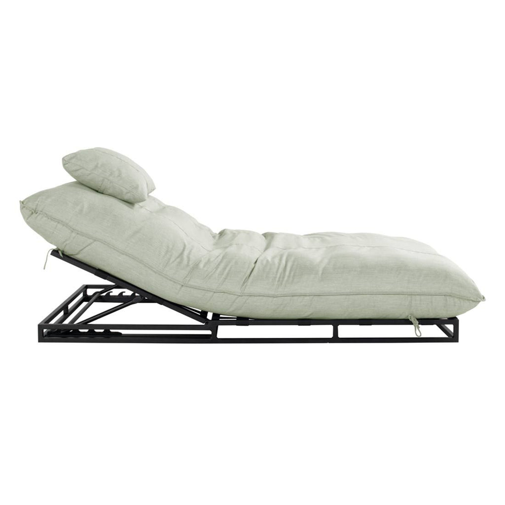 Daybed Emma aluminium Sunbrella 125x196 cm grønn detalj nærbilde