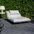 Daybed Emma aluminium Sunbrella 125x196 cm svart forfra
