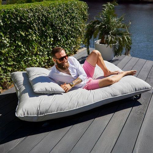 Daybed Emma aluminium Sunbrella 125x196 cm svart bakside