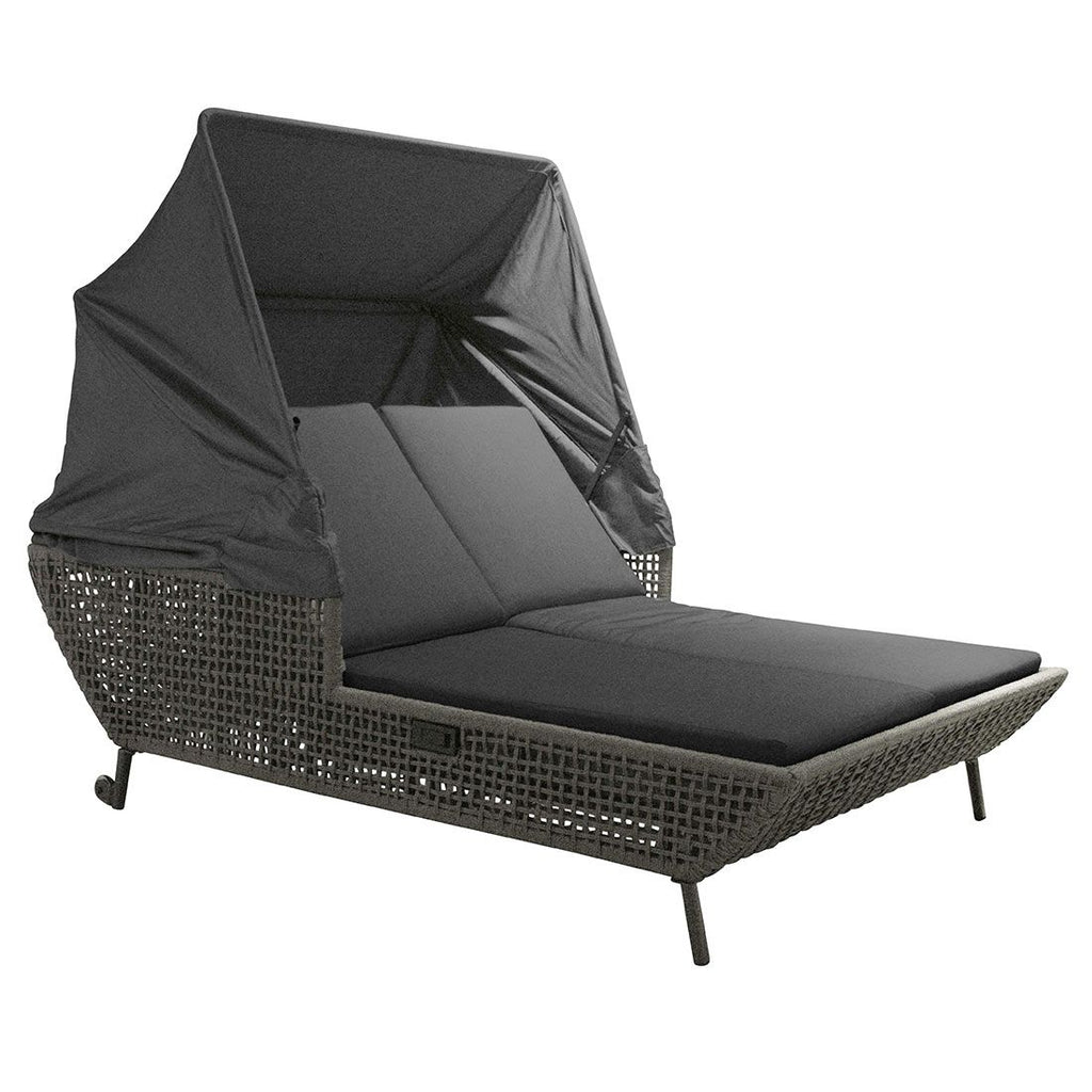 Daybed Greta aluminium tau 221x140 cm med puter bakside