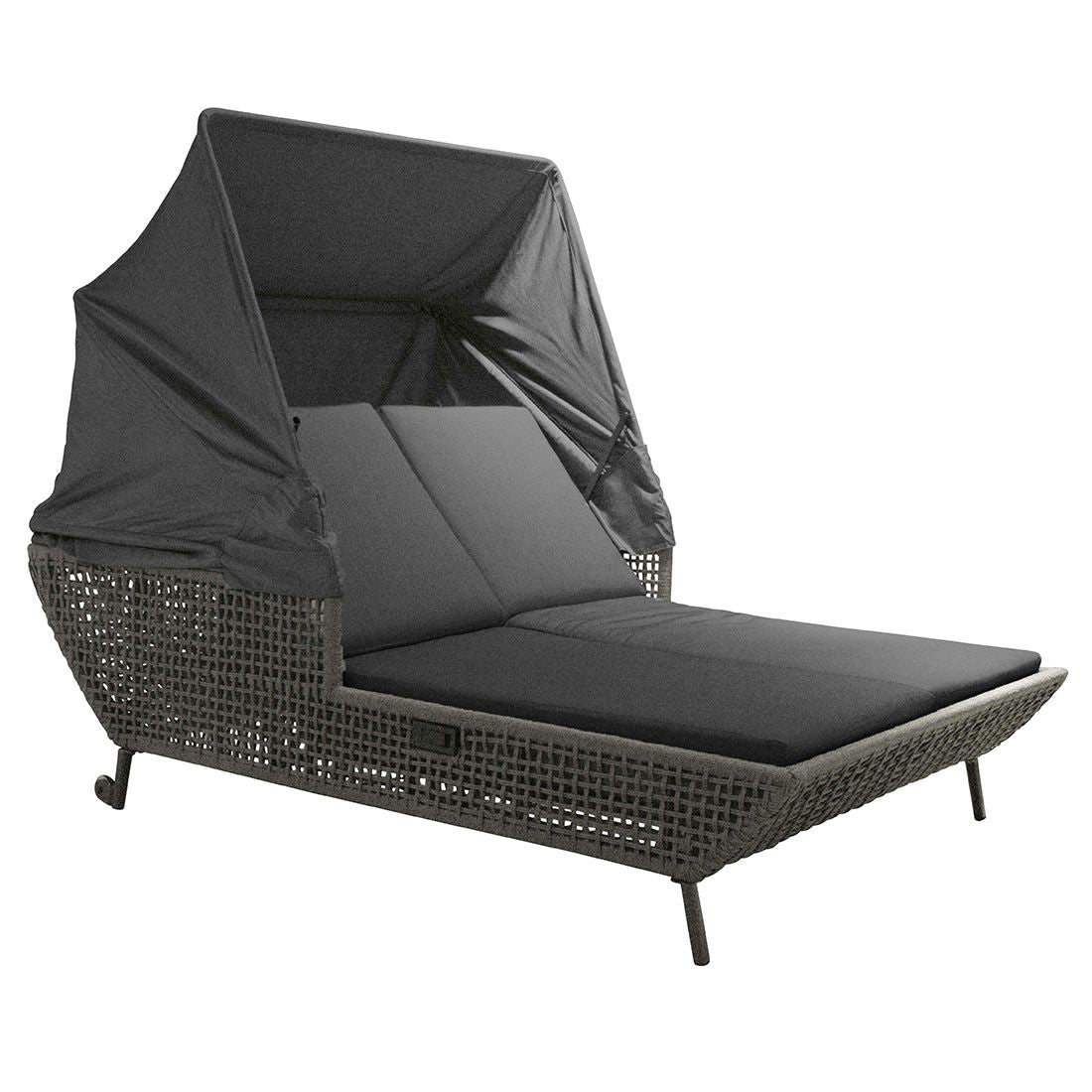 Daybed Greta aluminium tau 221x140 cm med puter bakside