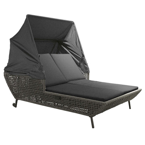 Daybed Greta aluminium tau 221x140 cm med puter bakside