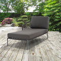 Daybed Ibiza aluminium tau 182x82 cm antrasitt grå forfra