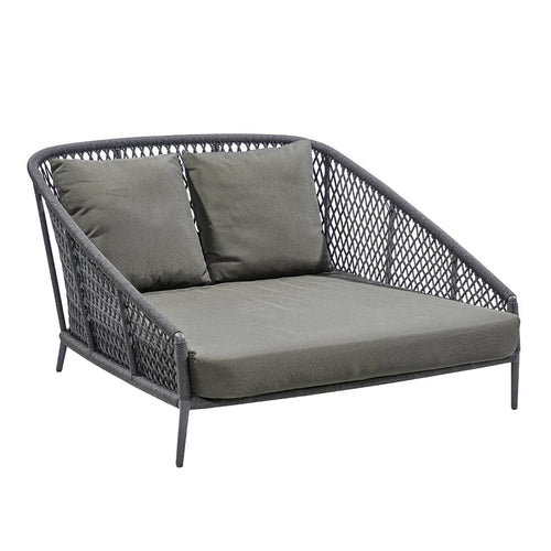 Daybed Ibiza aluminium/olefin 149x156 cm bakside detalj