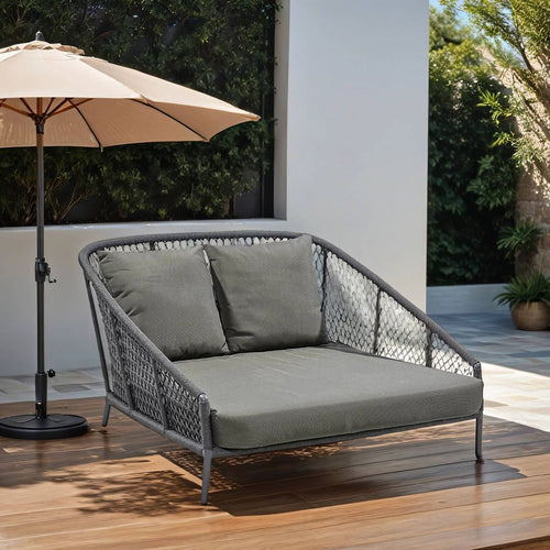 Daybed Ibiza aluminium/olefin 149x156 cm fra forsiden